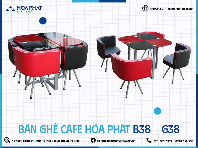 Bàn ghế cafe Hòa Phát HP5INFO B38-G38