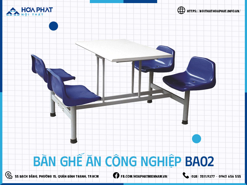 Bàn ghế ăn công nghiệp Hòa Phát HP5INFO BA02