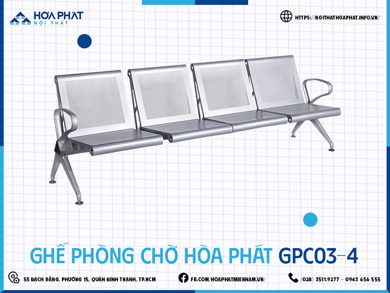 Ghế phòng chờ Hòa Phát HP5INFO GPC03-4