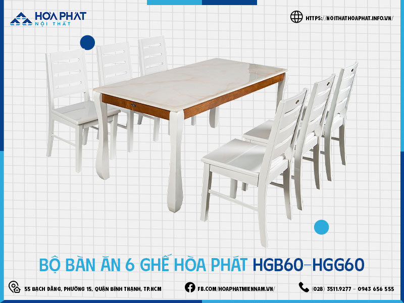 Bàn ghế ăn Hòa Phát HP5INFO HGB60-HGG60