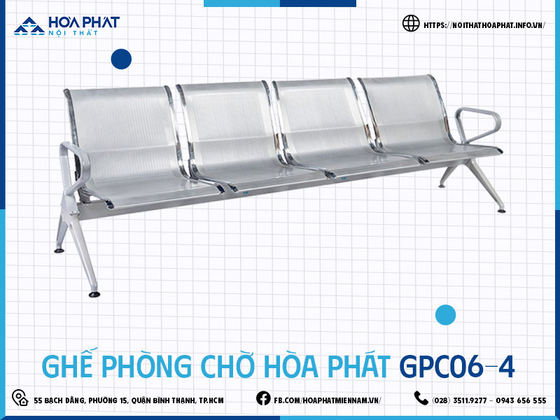 Ghế phòng chờ Hòa Phát HP5INFO GPC06-4