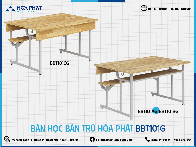 Bàn ghế bán trú Hòa Phát HP5INFO BBT101G