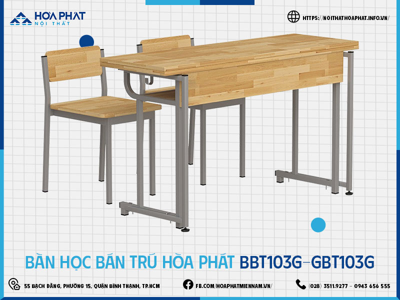 Bàn ghế bán trú Hòa Phát HP5INFO BBT103G-GBT103G