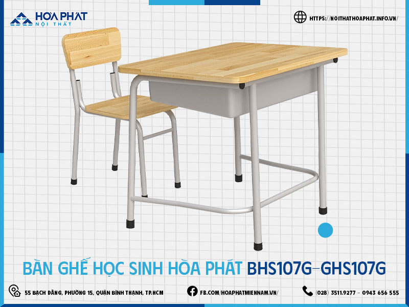 Bàn ghế học sinh Hòa Phát HP5INFO BHS107G-GHS107G