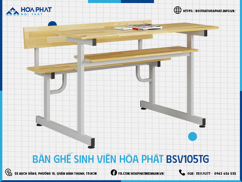 Bàn ghế sinh viên Hòa Phát HP5INFO BSV105TG