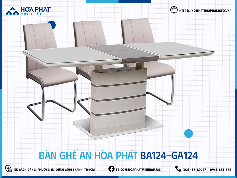 Bàn ghế ăn Hòa Phát HP5INFO BA124-GA124