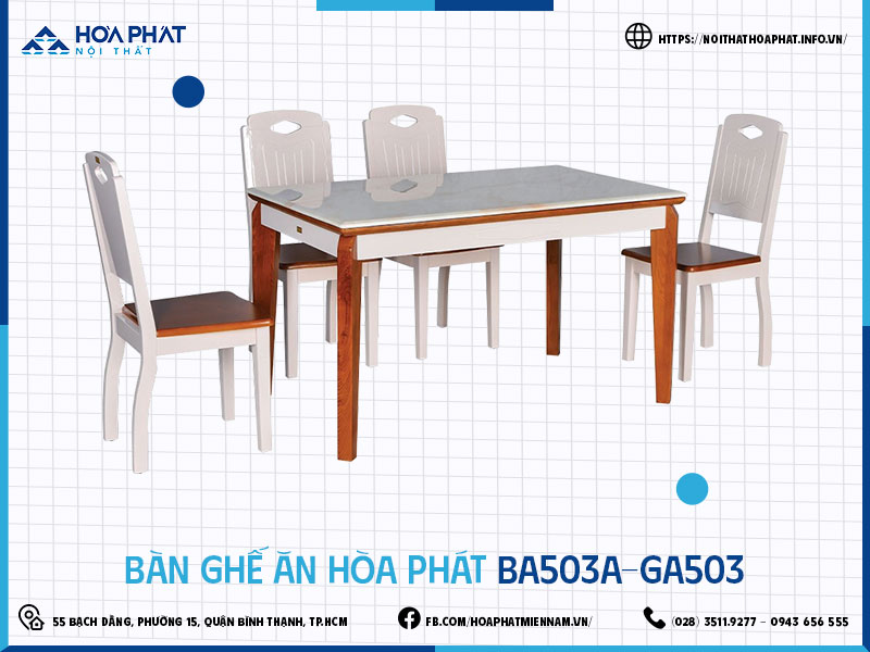 Bàn ghế ăn Hòa Phát HP5INFO BA503A-GA503