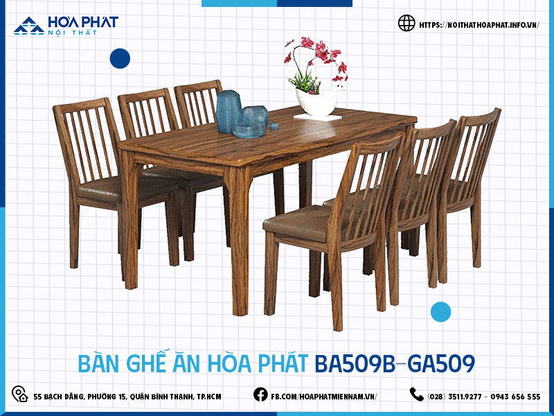 Bàn ghế ăn Hòa Phát HP5INFO BA509B-GA509