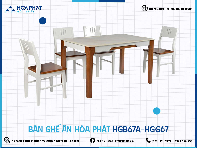 Bàn ghế ăn Hòa Phát HP5INFO HGB67A-HGG67