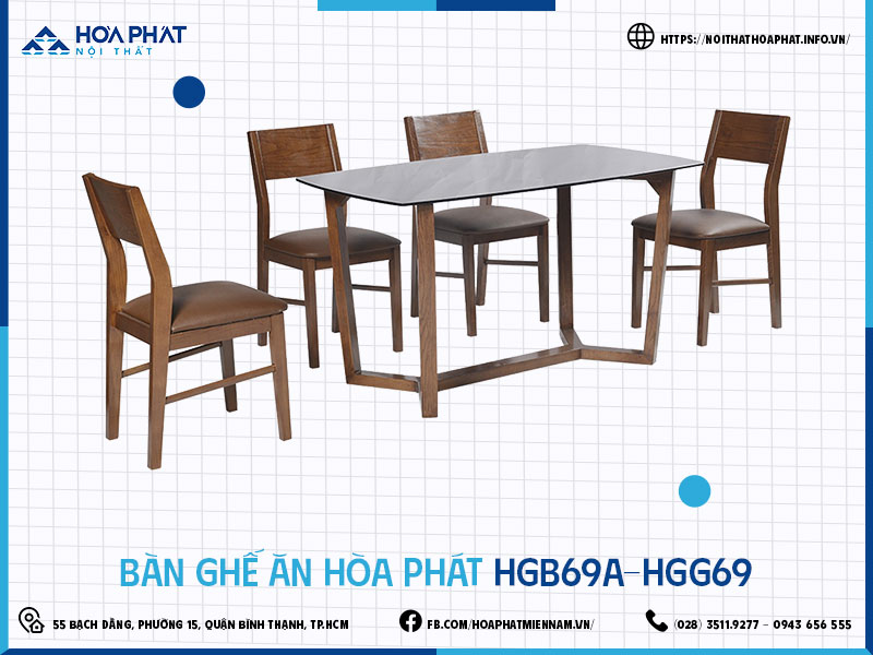 Bàn ghế ăn Hòa Phát HP5INFO HGB69A-HGG69