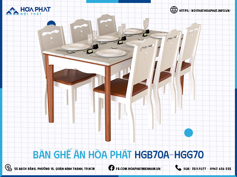 Bàn ghế ăn Hòa Phát HP5INFO HGB70A-HGG70