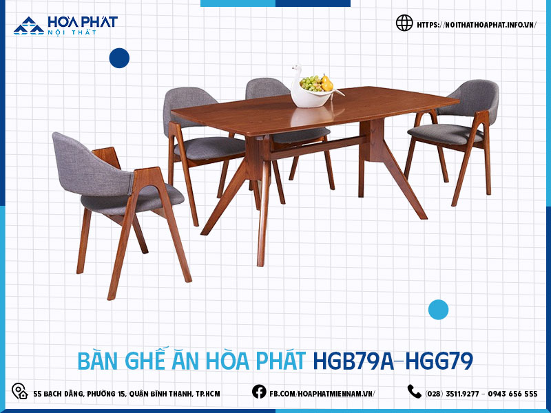 Bàn ghế ăn Hòa Phát HP5INFO HGB79A-HGG79