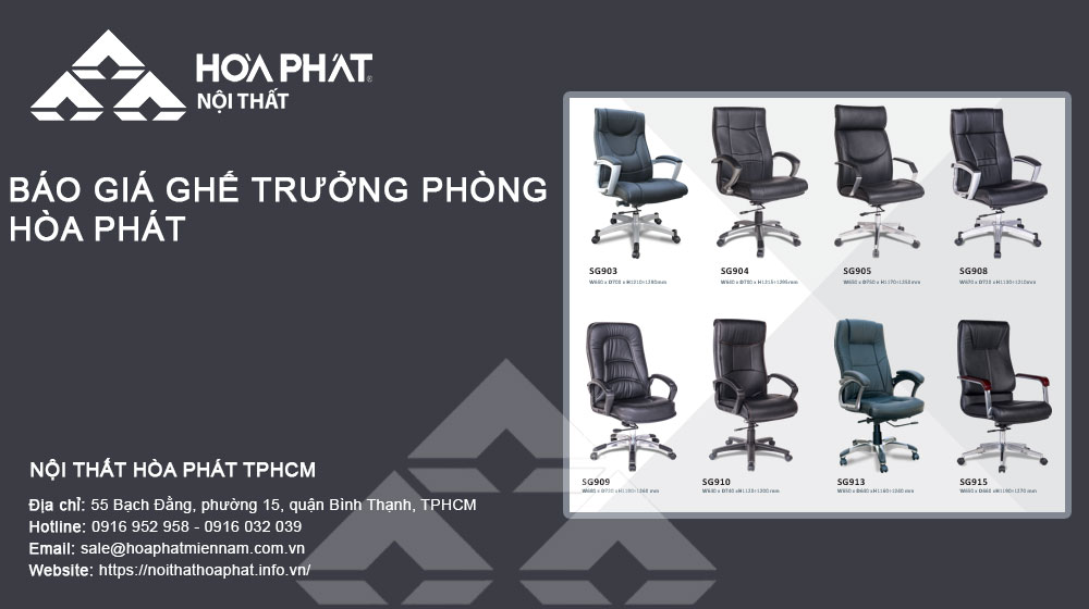 Báo giá Ghế trưởng phòng Hòa Phát