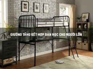 giường tầng kết hợp bàn học cho người lớn