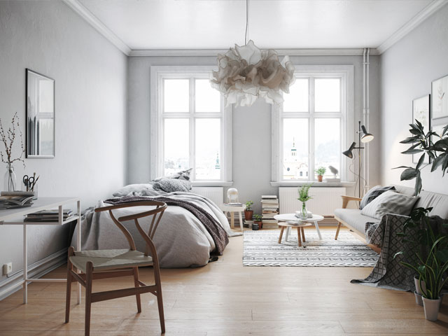 phòng ngủ phong cách scandinavian