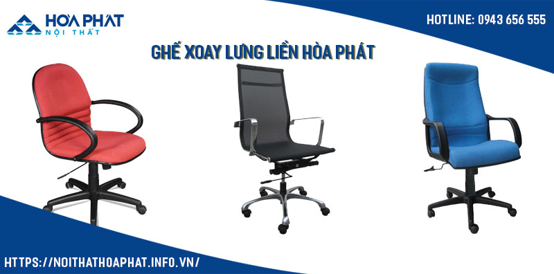 Ghế xoay lưng liền hòa phát