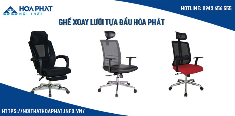 Ghế xoay lưới tựa đầu - Ghế Hòa Phát giá rẻ tại TPHCM - Nội Thất ...