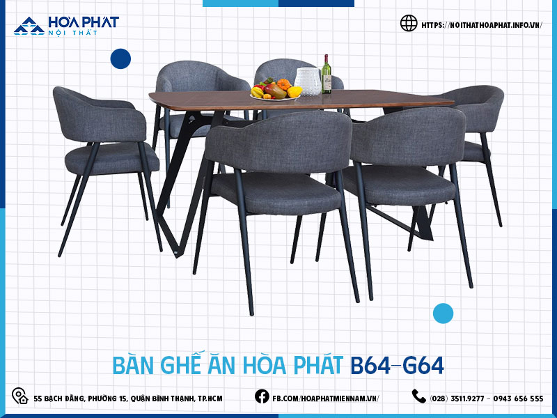 Bàn ghế ăn Hòa Phát HP5INFO B64-G64