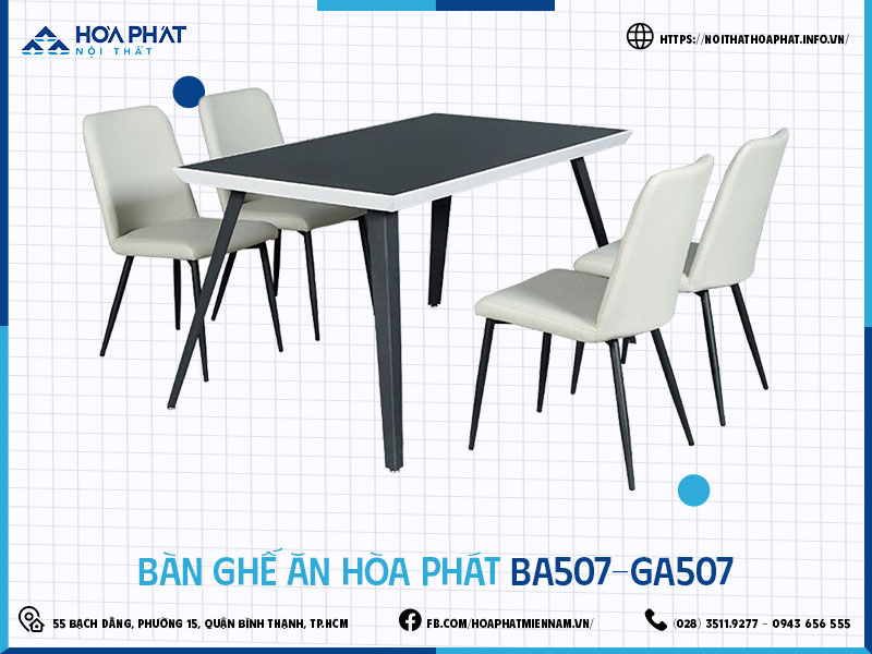 Bàn ghế ăn Hòa Phát HP5INFO BA507-GA507