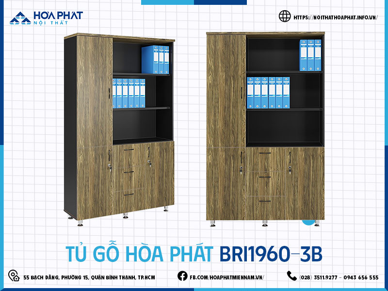 Tủ gỗ Hòa Phát HP5INFO BRI1960-3B