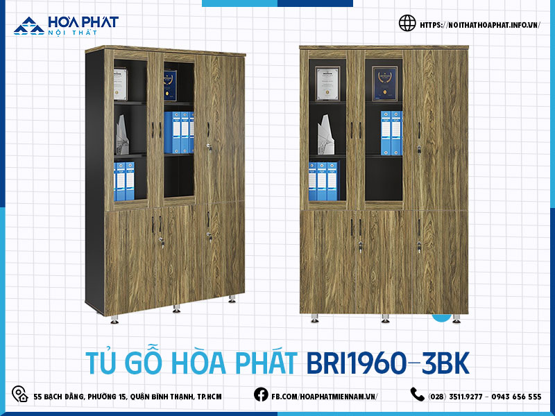 Tủ gỗ Hòa Phát HP5INFO BRI1960-3BK