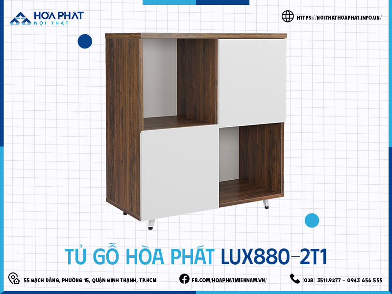 Tủ gỗ Hòa Phát HP5INFO LUX880-2T1