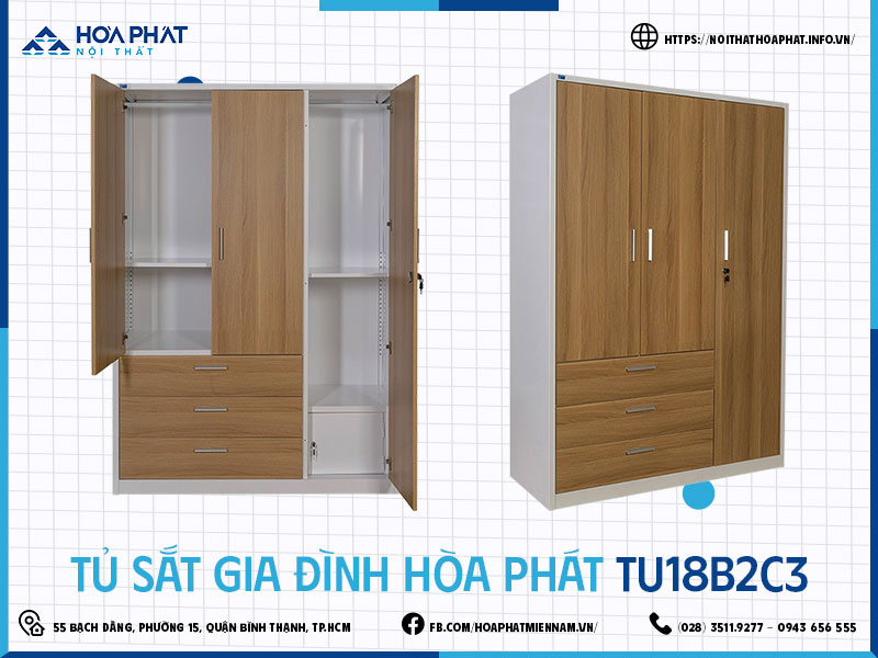 Tủ sắt gia đình Hòa Phát HP5INFO TU18B2C3