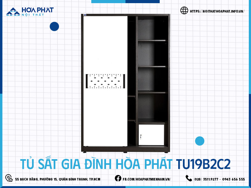 Tủ sắt gia đình Hòa Phát HP5INFO TU19B2C2