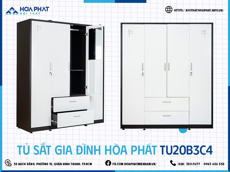 Tủ sắt gia đình Hòa Phát HP5INFO TU20B3C4