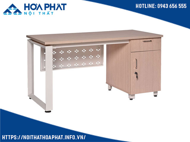 Bàn gỗ chân sắt có ngăn kéo Hòa Phát HR140HLC5