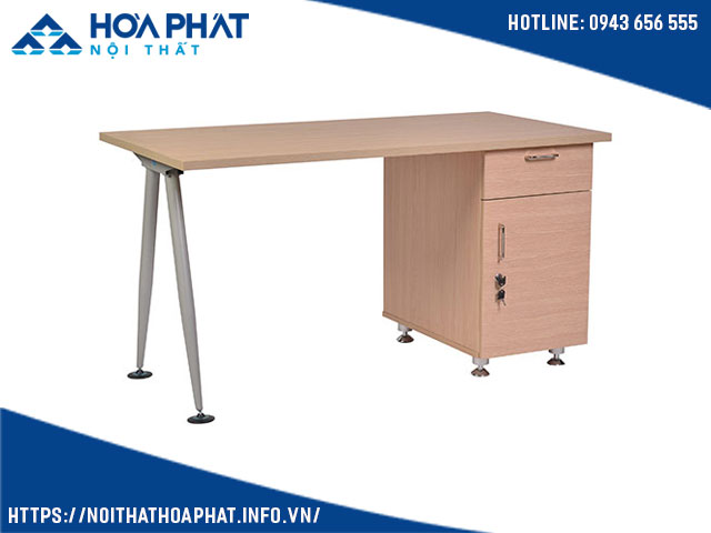 Bàn gỗ chân sắt có ngăn kéo Hòa Phát HR140HLC8