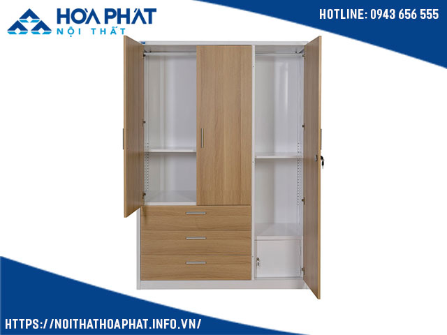 tủ sắt vân gỗ TU18B2C3