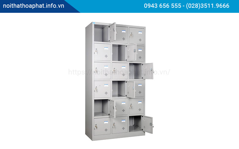 Tủ locker cho công nhân TU986-3K - noithathoaphat.info.vn