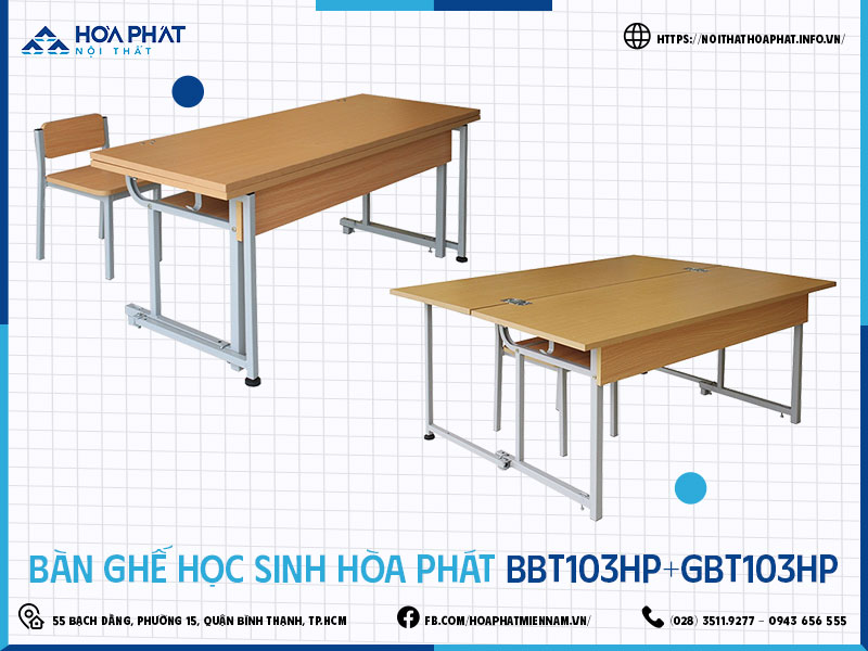 Bàn ghế bán trú Hòa Phát HP5INFO BBT103HP-GBT103HP