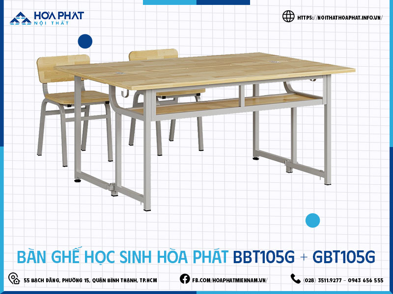 Bàn ghế bán trú Hòa Phát HP5INFO BBT105G-GBT105G