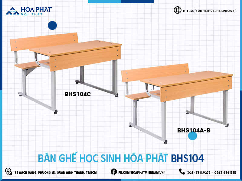 Bàn ghế học sinh Hòa Phát HP5INFO BHS104