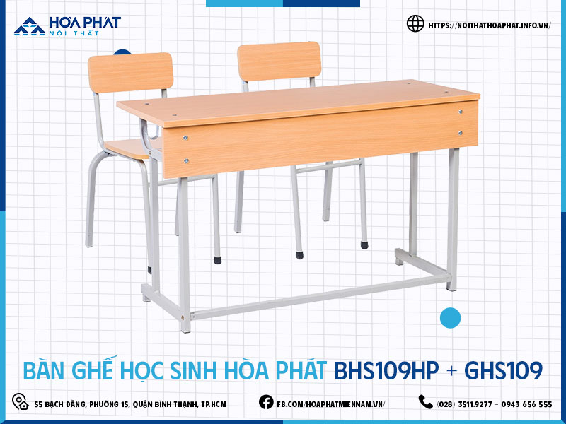 Bàn ghế học sinh Hòa Phát HP5INFO BHS109HP-GHS109