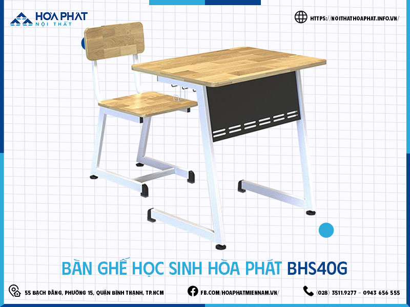 Bàn ghế học sinh Hòa Phát BHS40G