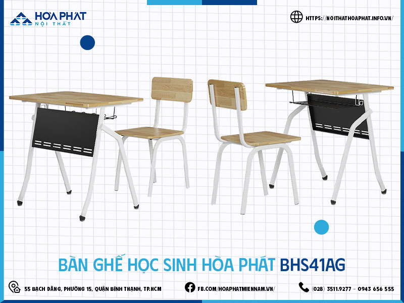 Bàn ghế học sinh Hòa Phát HP5INFO BHS41AG