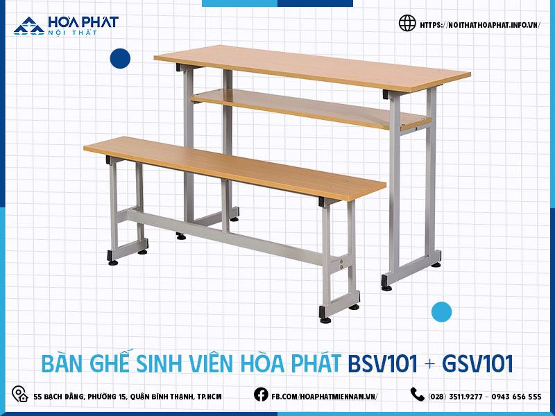 Bàn ghế sinh viên Hòa Phát HP5INFO BSV101-GSV101