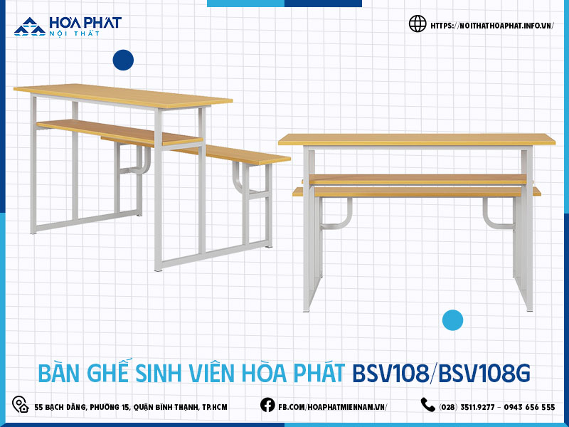 Bàn ghế sinh viên Hòa Phát HP5INFO BSV108-BSV108G