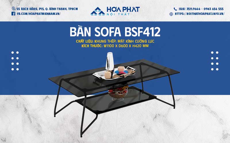 bàn uống nước phòng làm việc hòa phát hp5info BSF412