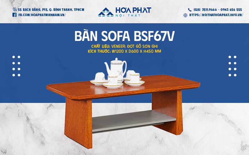 bàn uống nước phòng làm việc hòa phát hp5info BSF67V