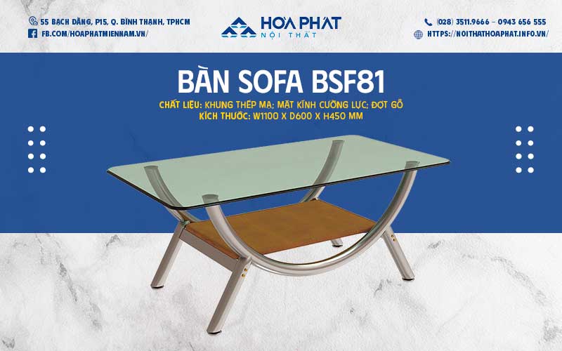 bàn uống nước phòng làm việc hòa phát hp5info BSF81