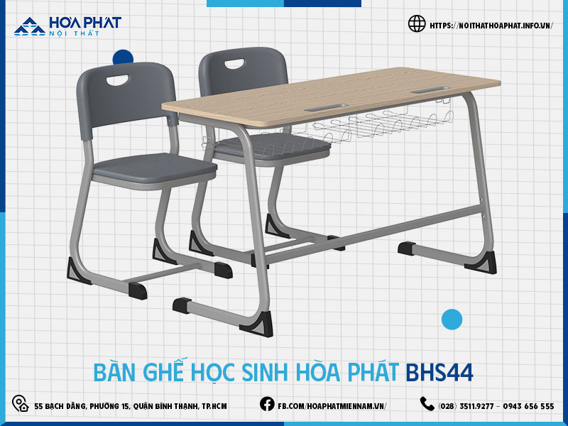 Bàn ghế học sinh Hòa Phát HP5INFO BHS44-GHS43