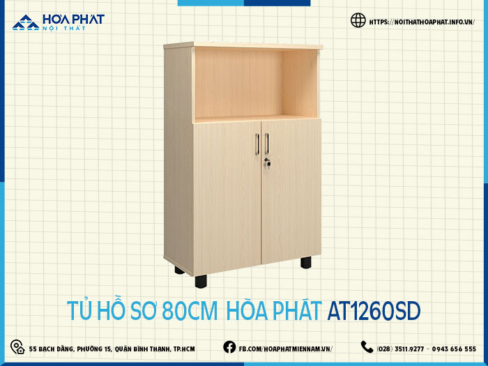 Tủ hồ sơ 80cm Hòa Phát AT1260SD