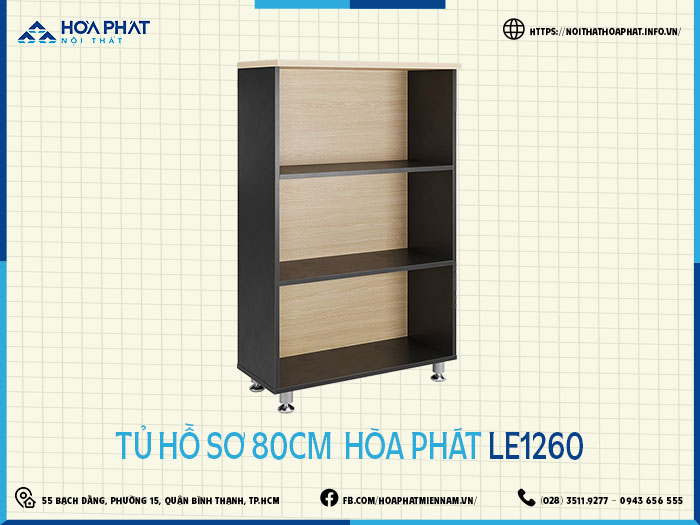 Tủ hồ sơ 80cm Hòa Phát LE1260