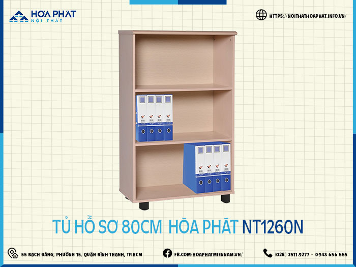 Tủ hồ sơ 80cm Hòa Phát NT1260N