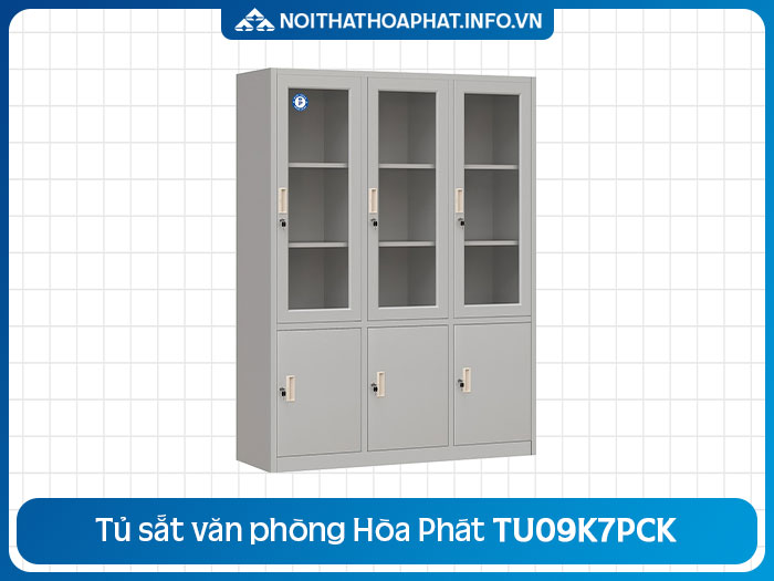 HP5INFO - tủ sắt văn phòng 3 cánh kính TU09K7PCK