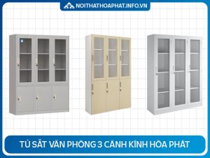 HP5INFO - tủ sắt văn phòng 3 cánh kính